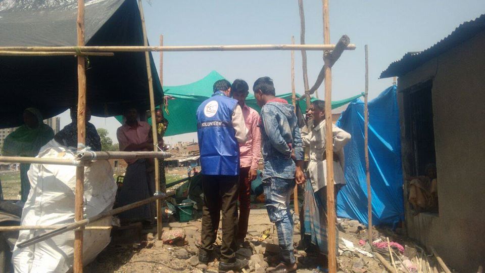 Survey Work in burnt slum area, Ahmedabad, Gujarat