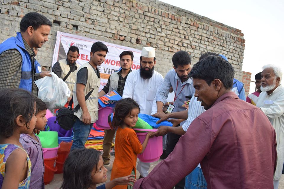 Relief Kit Distribution for Burnt Rohingya Refugee Camp in Delhi