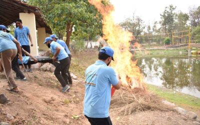 SBF volunteer mock drill on Fire Fighting