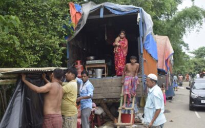 Relief work in flood effected area of Barak Valley, Assam