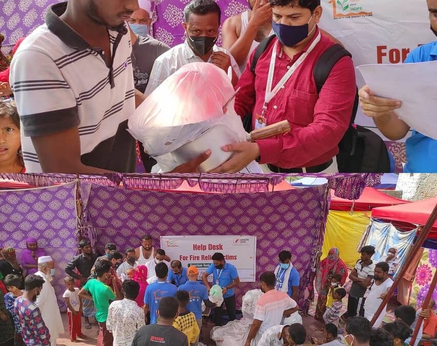 Relief to Fire Victims of Kanchan Kunj Slum, Delhi