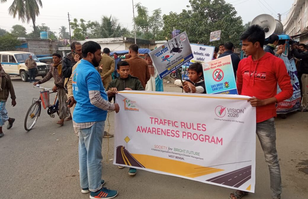 Traffic Rules Awareness Program in Thanapara of Nadia District, West Bengal.