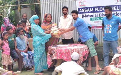 SBF distributed Food packets to flood-affected families in Chirang District