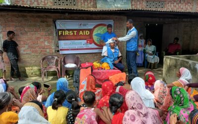 SBF conducted a “First Aid Training” program in the DRMV adapted village of Durduria, Assam North