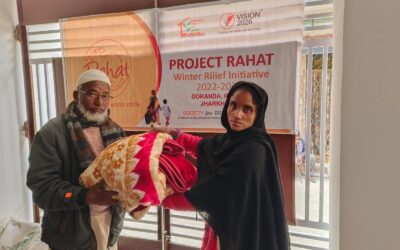 Blankets were distributed among the needy in Doranda, Ranchi, today (17 January 2024) by the Society for Bright Future.