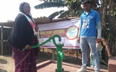 The Society for Bright Future has inaugurated a handpump (the Clean Water Project, DRMV) in Bandia (Darrang, Assam)