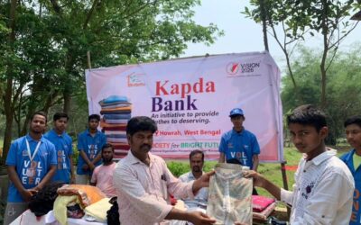 Distribution of clothes by Society For Bright Future under the initiative of Kapda Bank.