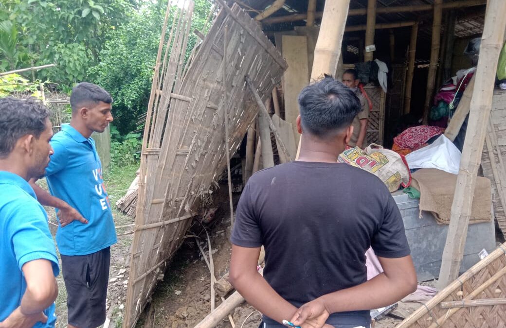 On June 20, 2024, elephants created havoc in Naubandha village in Atrikhat Area (Udalguri district). Due to this havoc, elephants damaged the houses of four families.