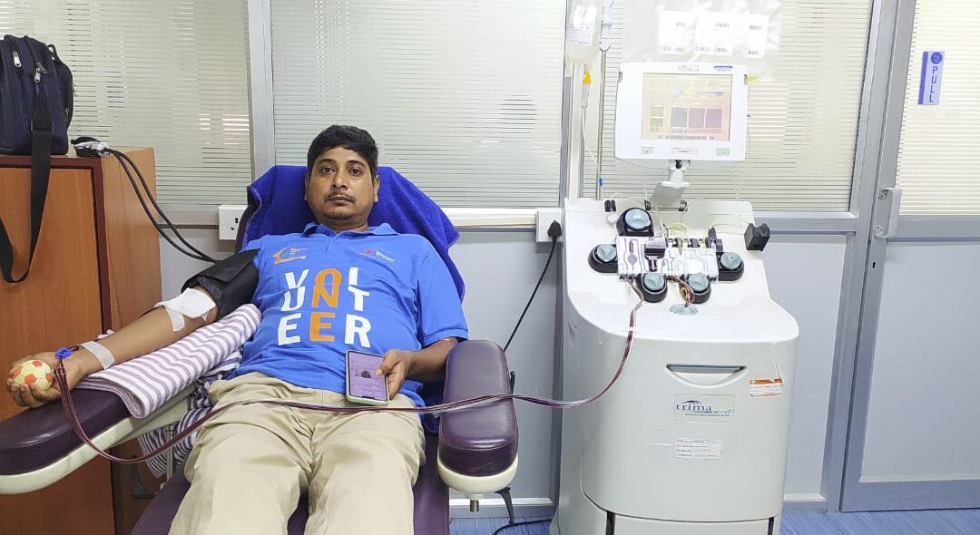 On June 10, 2024, Society for Bright Future Birshibpur (West Bengal) area core “blood donor group” volunteer Monirul Khandkar donated plasma to the patient at NH Rabindranath Tagore Hospital. The patient is going through a kidney transplant.