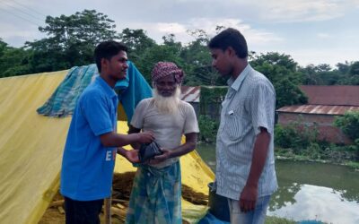 Today, July 6, 2024, the SBF volunteers distributed flood relief kits among flood-affected families in Baralimari Village (Marigaon District).