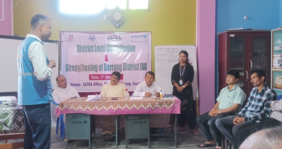 On July 3, 2024, the Rural Volunteers Center and Satra jointly organized a district IAG meeting where many active NGO’s in Darrang participated. The SBF Darrang team members were present in this important meeting.