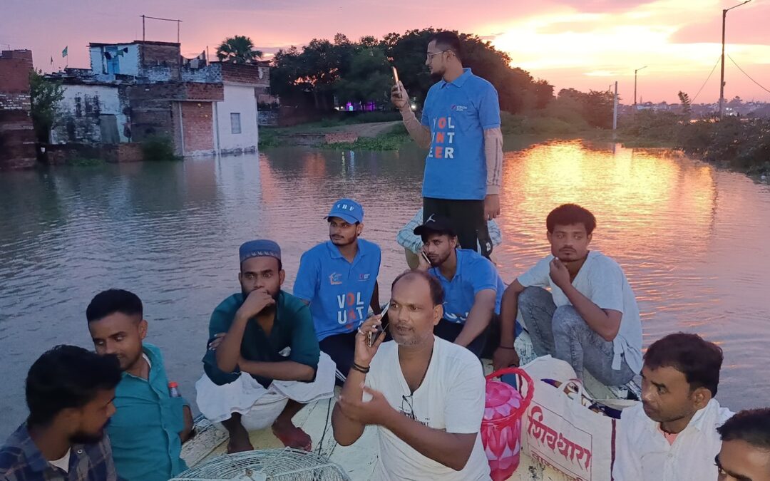 On September 15, 2024, the rising waters of the Ganga River in Varanasi caused the water level of the Varuna River to increase, leading to flooding in the nearby areas.