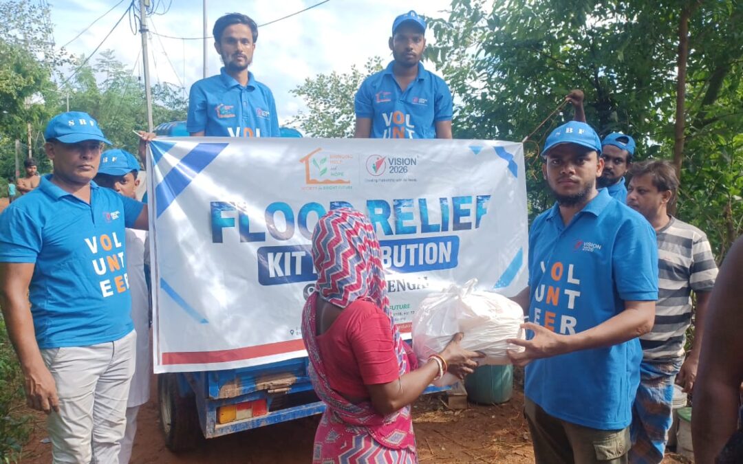 Society for Bright Future extended a helping hand to the flood-affected people of Panskura, Medinipur (West Bengal), by distributing ready-to-eat food.