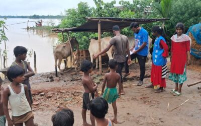 Due to the rising water level of the Garohill Kalo river (Assam) on October 6, 2024, over 250 families in Kalapani, Patangitola, Toppara, Bauskata, Kandapara, Orarbhui, and Bengkata in South Salmara Mankarchar district (Assam) have been severely affected.