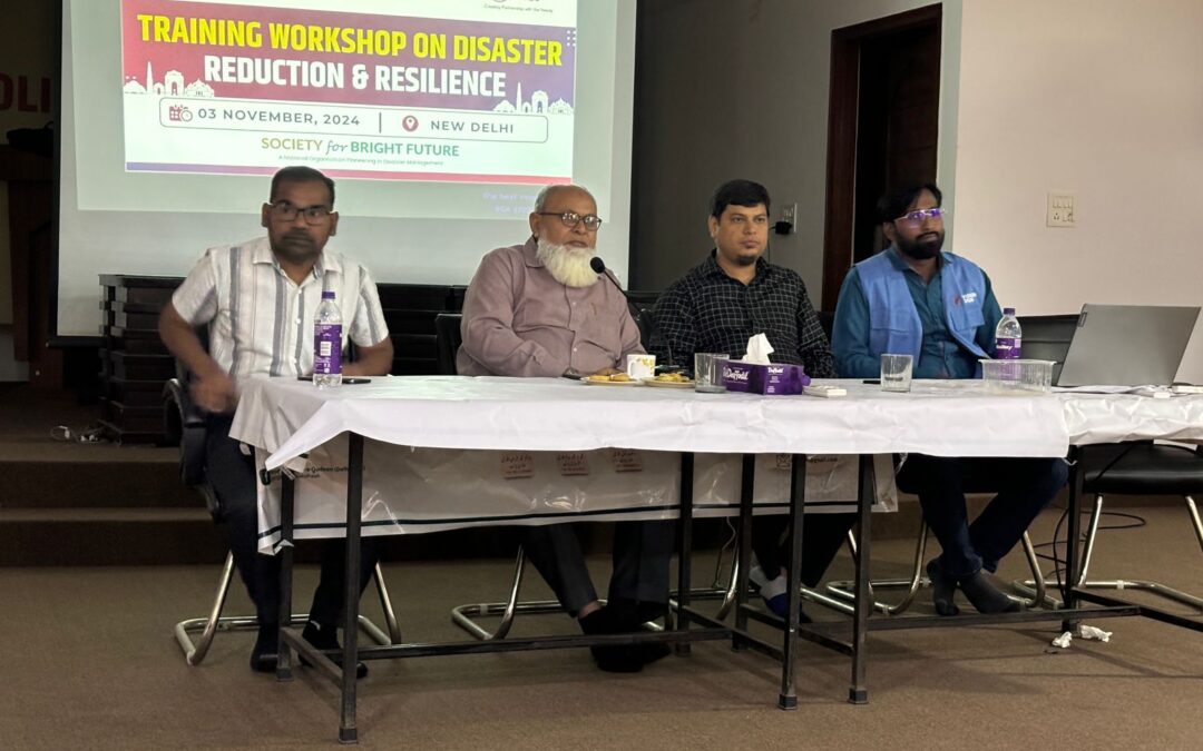 On November 3, 2024, the Society for Bright Future organized an extensive training workshop on disaster reduction and resilience in New Delhi.