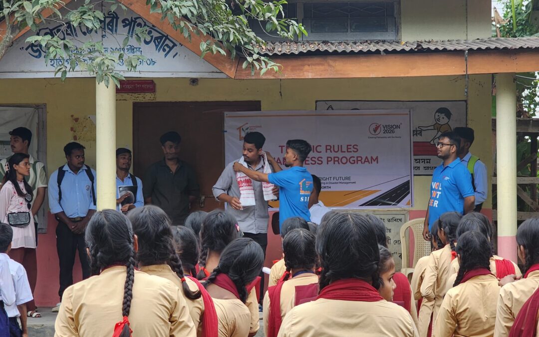 The Society for Bright Future, Kamrup Metro district, organized a Traffic Rules Awareness Program at Hatigaon High School in the Guwahati Zone, Assam North.