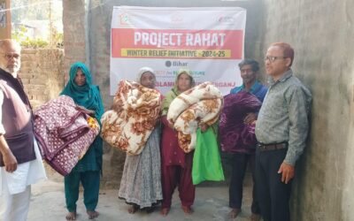 On 29th December 2024, the Society for Bright Future distributed blankets to the needy in Forbesganj, Araria district, Bihar