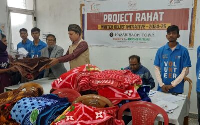 On December 15, 2024, in view of the increasing cold, the Society for a Bright Future distributed 92 blankets to the needy people at Almanar Library Lohsinghana (Hazaribagh, Jharkhand)