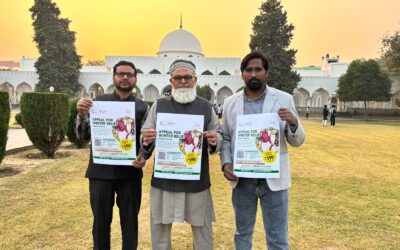 Mr. Irfan Ahmad (National Coordinator, SBF) and the SBF team released the Project Rahat poster through Mr. Mohd Shafi Seth (General Secretary, SBF).